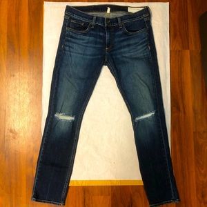 Rag & Bone Midrise Tomboy Skinny Distressed Jeans